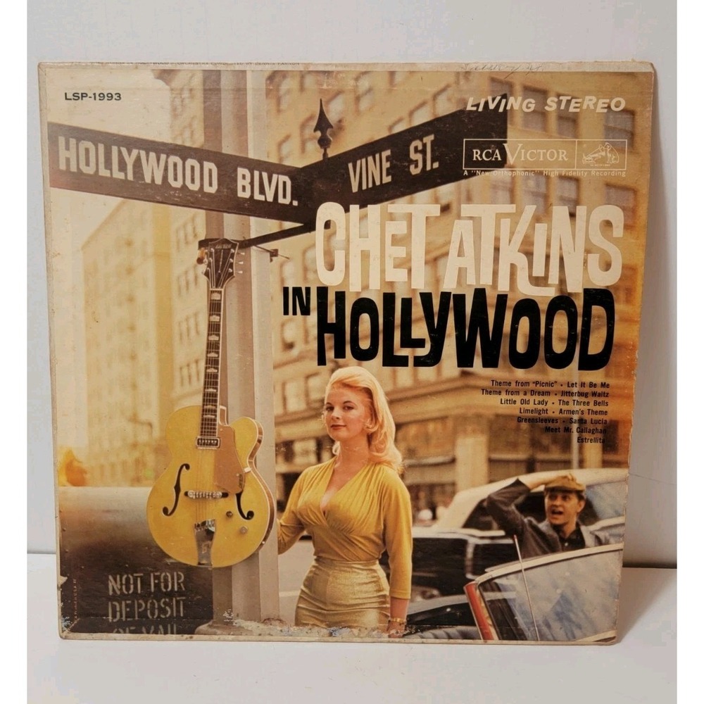 1959 Chet Atkins- Chet Atkins In Hollywood Music Vinyl Record